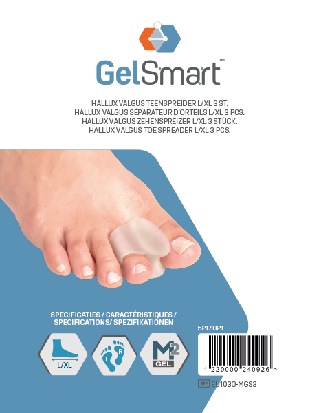 Gelsmart Hallux Valgus Teenspreider L/XL 3 st.